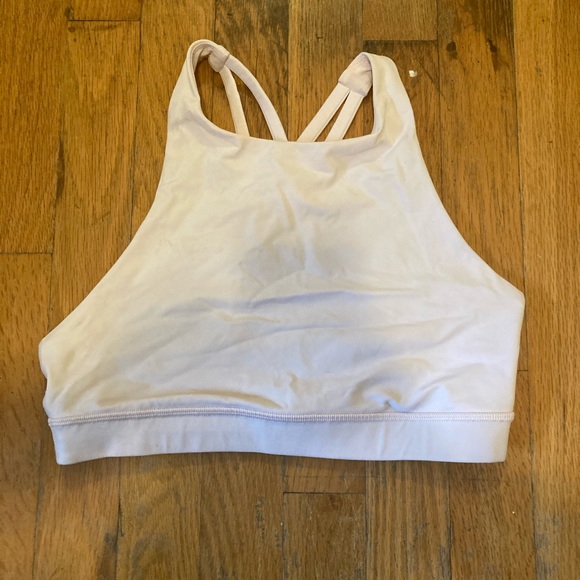 Pale pink lululemon hi neck sports bra - Picture 2 of 5